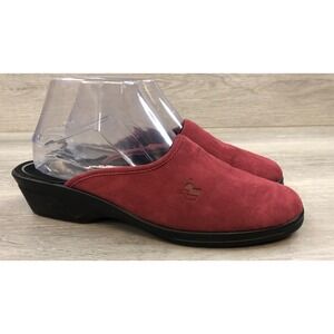 Romika Remo Women's Sandal Red Suede Leather Casual Comfort Slip On Mule Shoes
